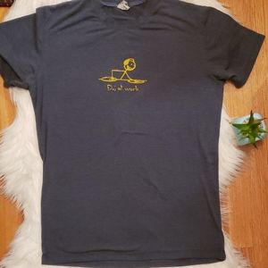 DJ at Work Dark Gray Graphic Stick Figure T Shirt